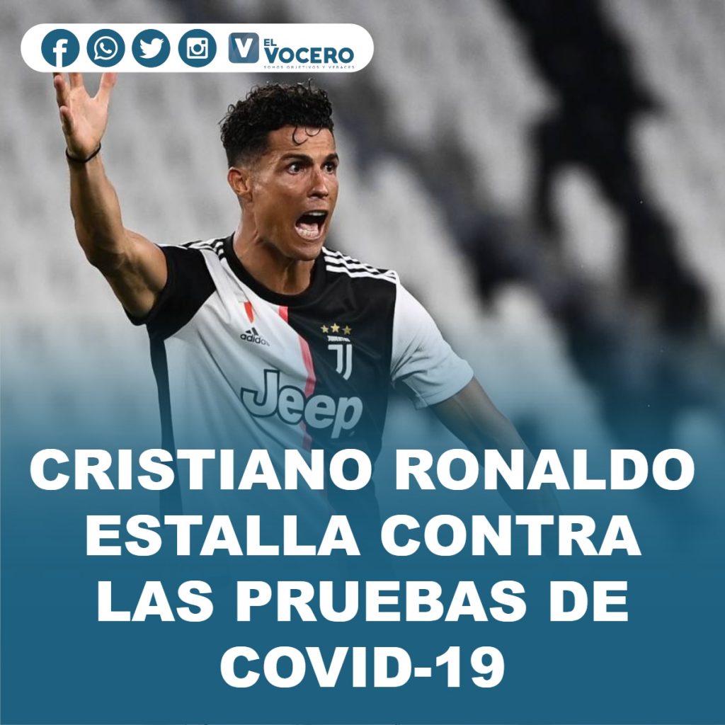 CRISTIANO RONALDO ESTALLA CONTRA LAS PRUEBAS DE COVID-19