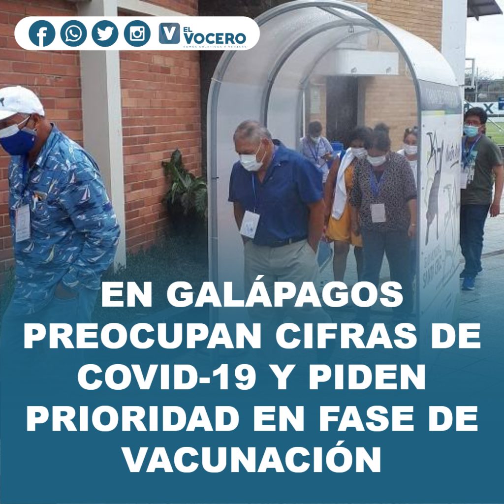EN GALÁPAGOS PREOCUPAN CIFRAS DE COVID-19 Y PIDEN PRIORIDAD EN FASE DE VACUNACIÓN