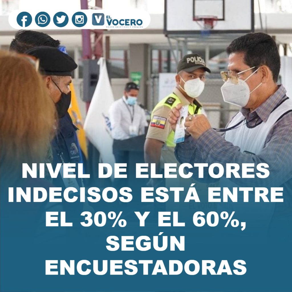 NIVEL DE ELECTORES INDECISOS ESTÁ ENTRE EL 30% Y EL 60%, SEGÚN ENCUESTADORAS