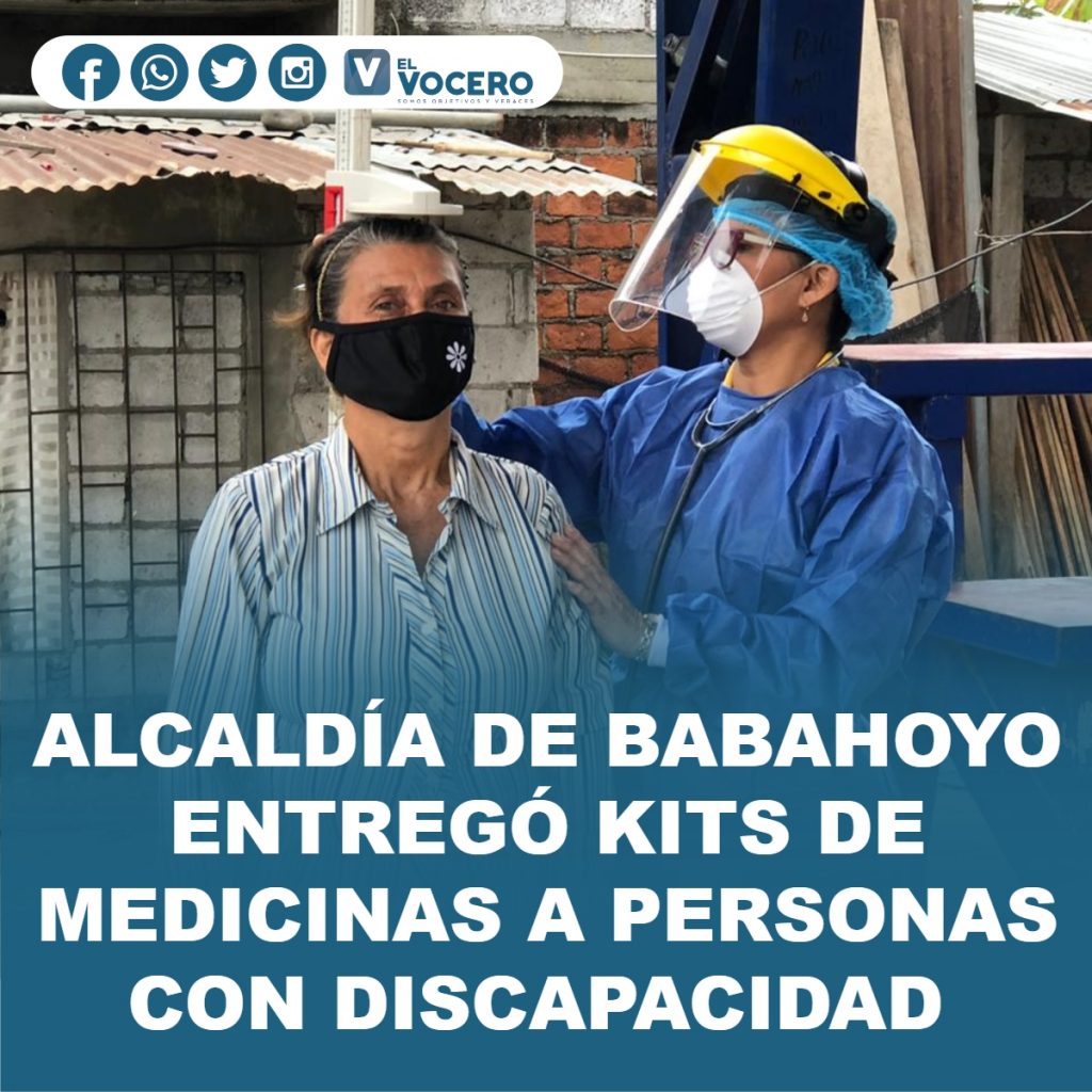 ALCALDÍA DE BABAHOYO ENTREGÓ KITS DE MEDICINAS A BENEFICIARIOS DEL PROYECTO DE DISCAPACIDAD