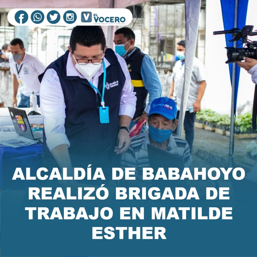 ALCALDÍA DE BABAHOYO REALIZÓ BRIGADA DE TRABAJO EN MATILDE ESTHER