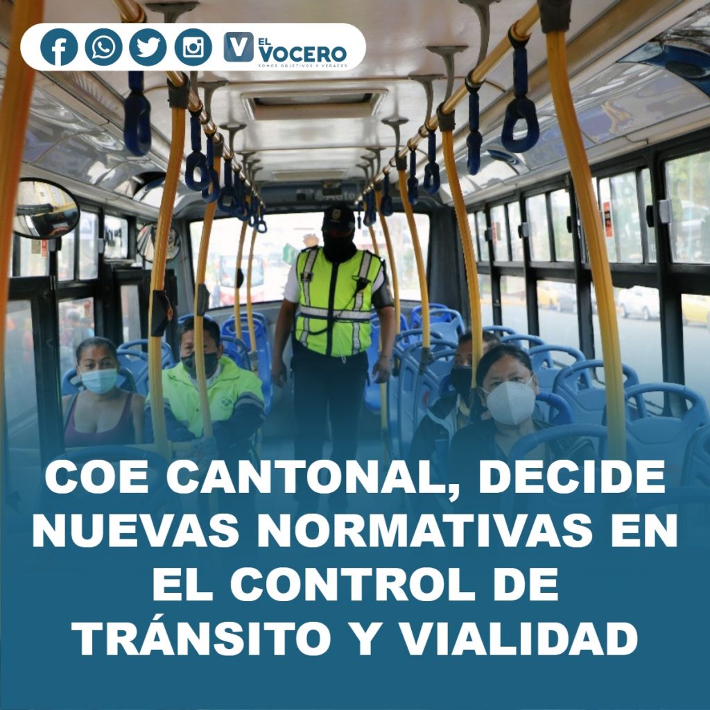 COE CANTONAL, DECIDE NUEVAS NORMATIVAS EN EL CONTROL DE TRÁNSITO Y VIALIDAD