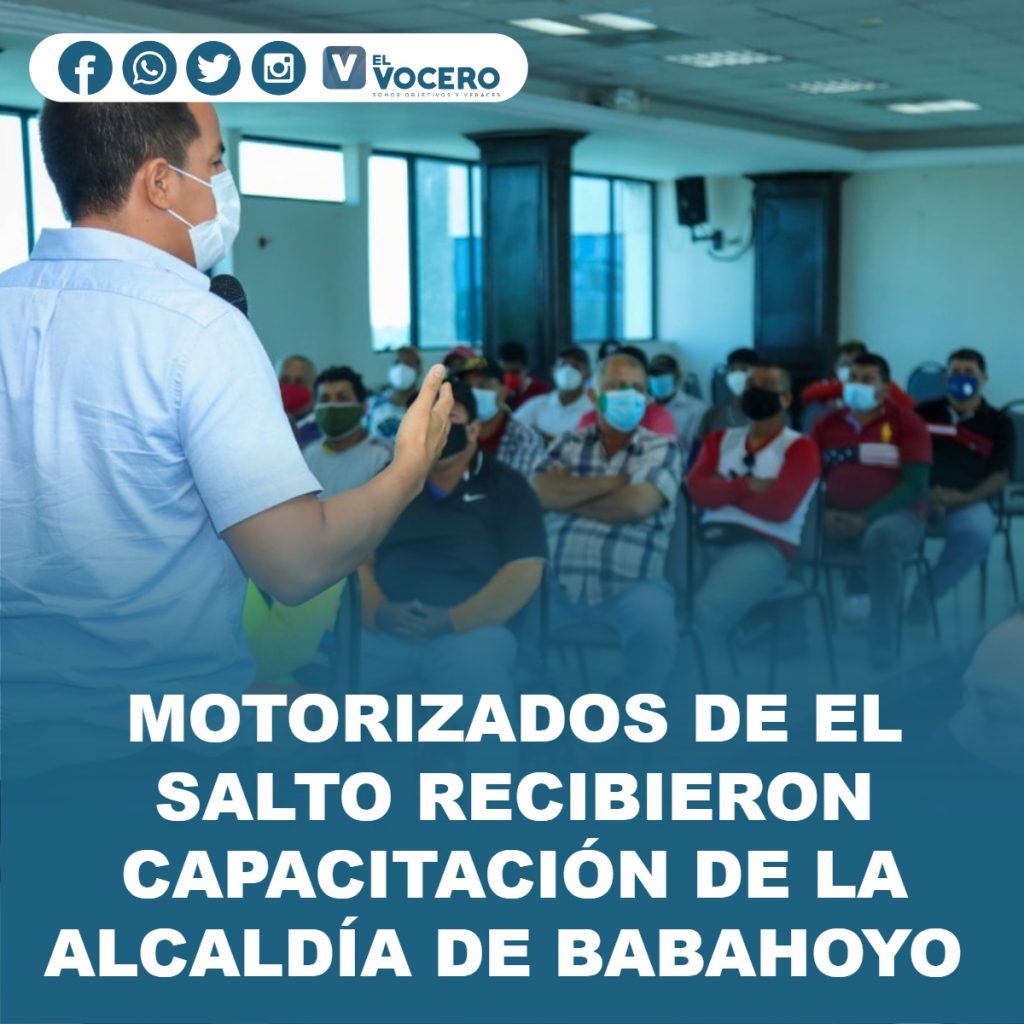MOTORIZADOS DE EL SALTO RECIBIERON CAPACITACIÓN DE LA ALCALDÍA DE BABAHOYO
