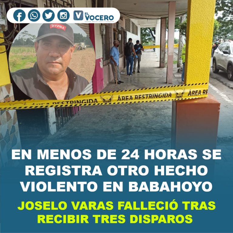 EN MENOS DE 24 HORAS SE REGISTRA OTRO HECHO VIOLENTO EN BABAHOYO