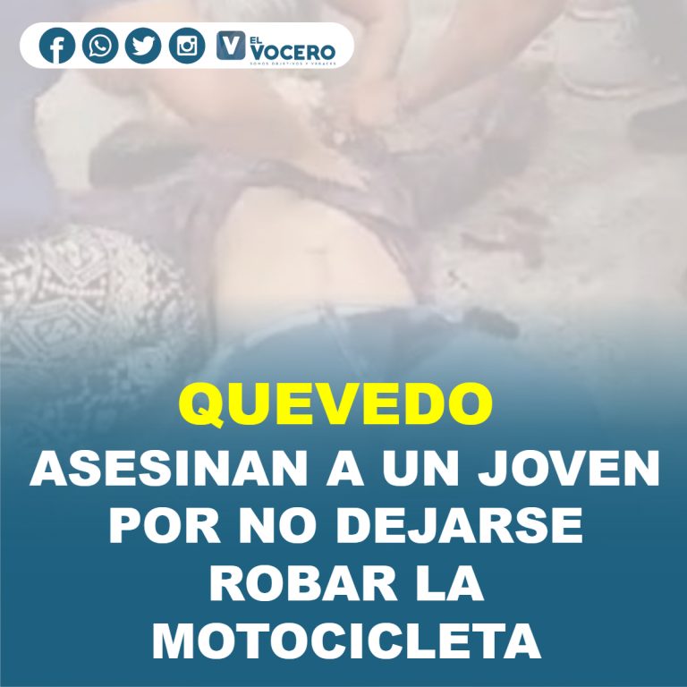ASESINAN A UN JOVEN POR NO DEJARSE ROBAR LA MOTOCICLETA