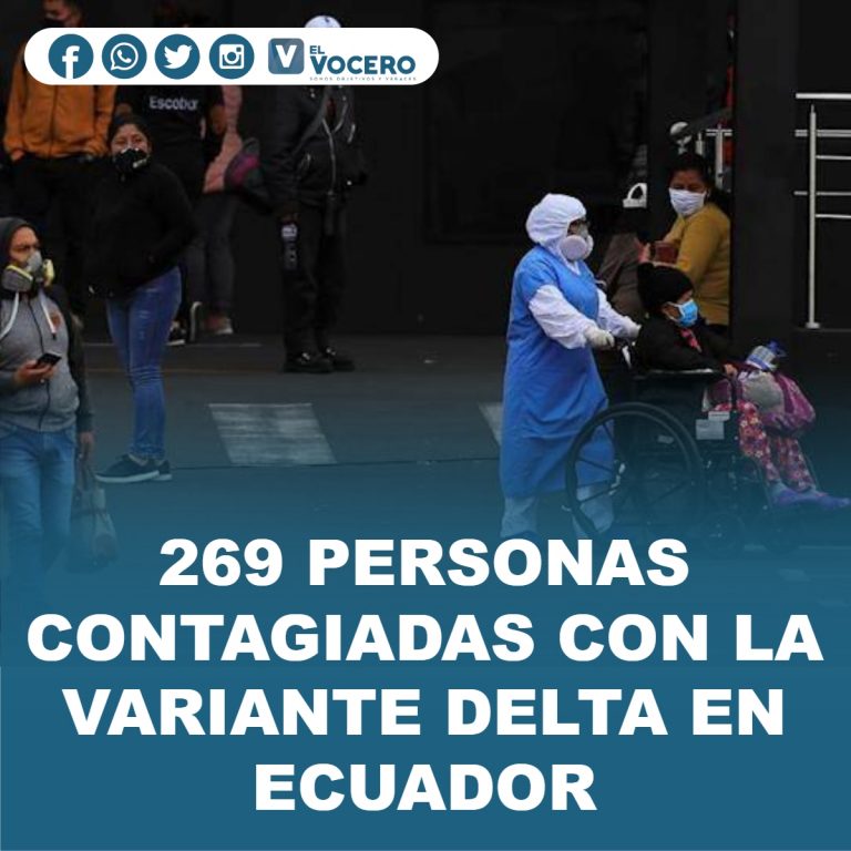 269 PERSONAS CONTAGIADAS CON LA VARIANTE DELTA EN ECUADOR