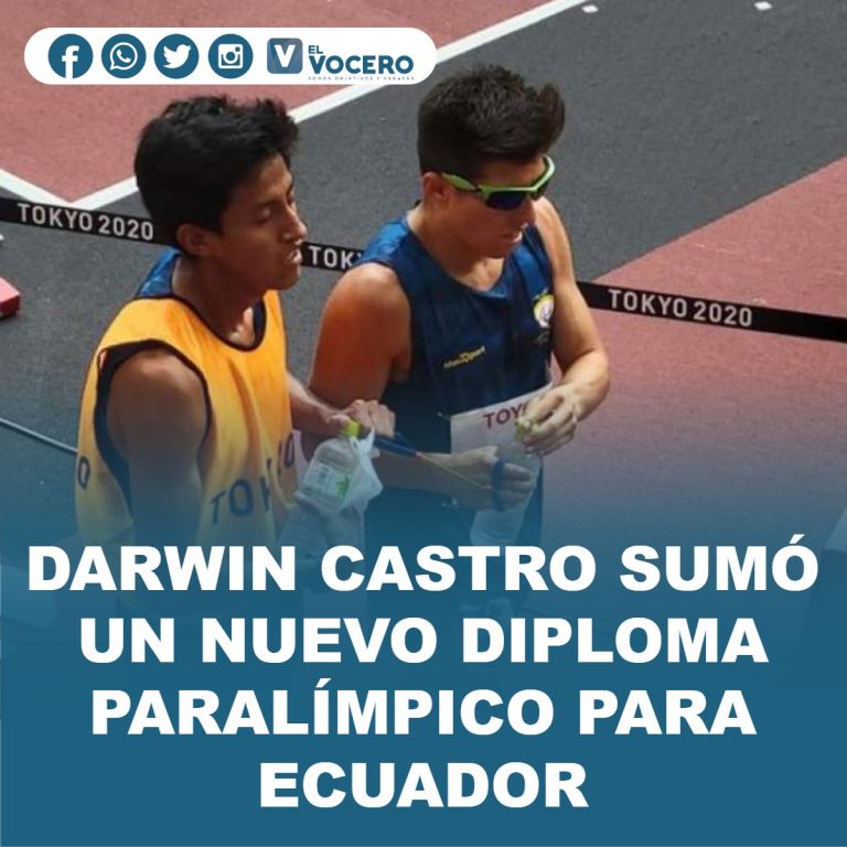 DARWIN CASTRO SUMÓ UN NUEVO DIPLOMA PARALÍMPICO PARA ECUADOR