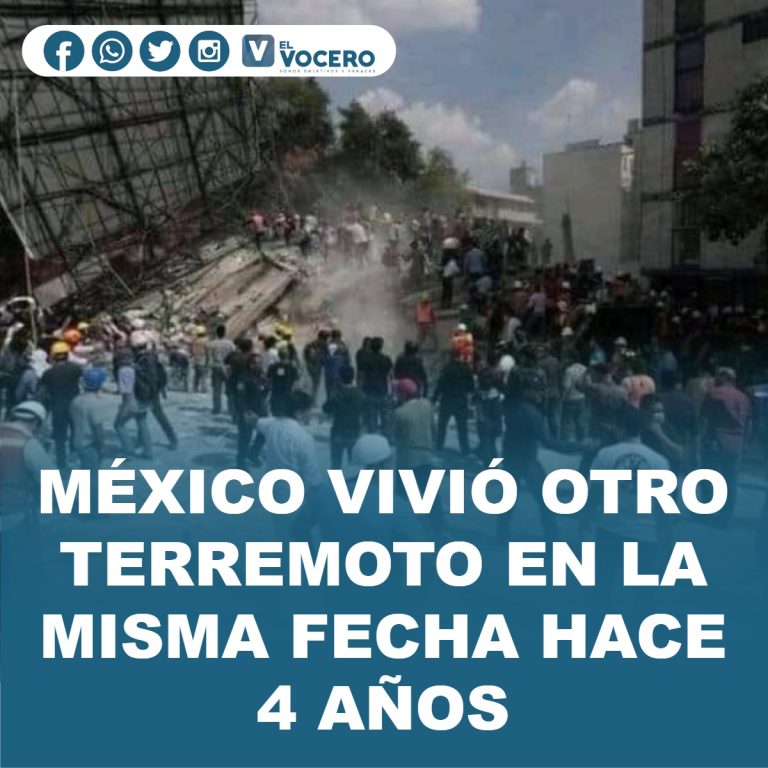 MÉXICO VIVIÓ OTRO TERREMOTO EN LA MISMA FECHA HACE 4 AÑOS
