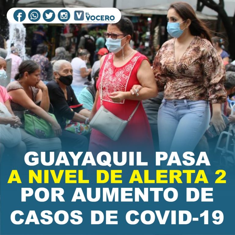 GUAYAQUIL PASA A NIVEL DE ALERTA 2 Y PREPARA MEDIDAS ANTE AUMENTO DE CASOS DE COVID-19