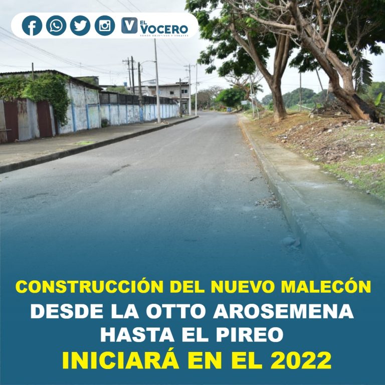 CONSTRUCCIÓN DEL NUEVO MALECÓN DESDE LA OTTO AROSEMENA HASTA EL PIREO INICIARÁ EN EL 2022