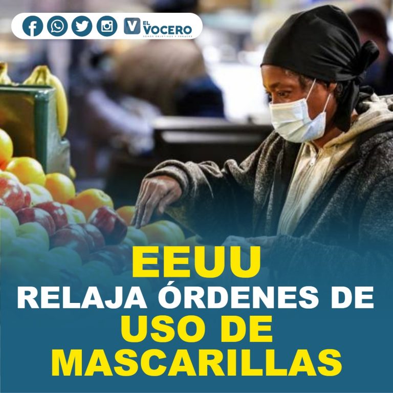 EEUU RELAJA ÓRDENES DE USO DE MASCARILLAS