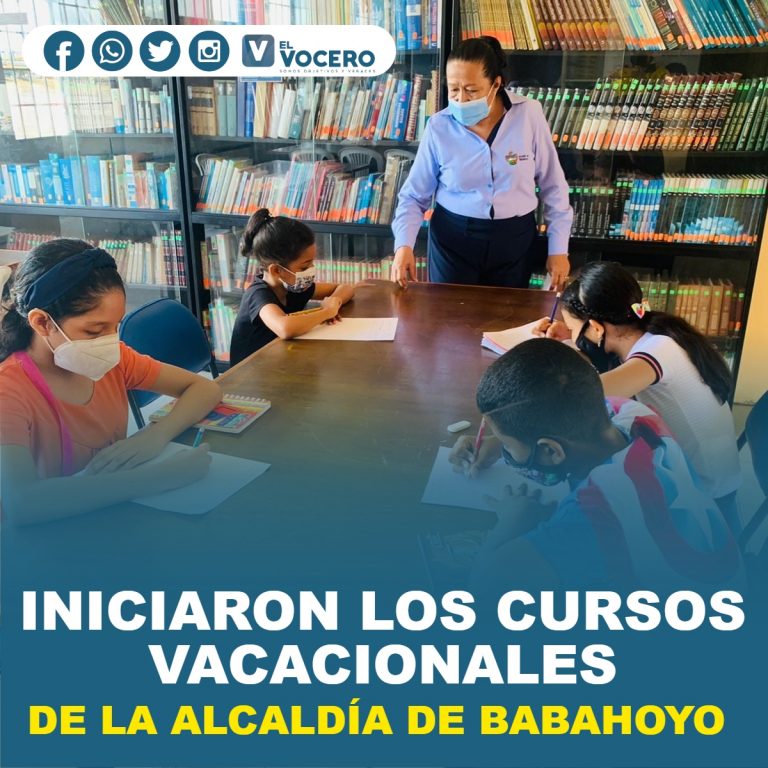 INICIARON LOS CURSOS VACACIONALES DE LA ALCALDÍA DE BABAHOYO