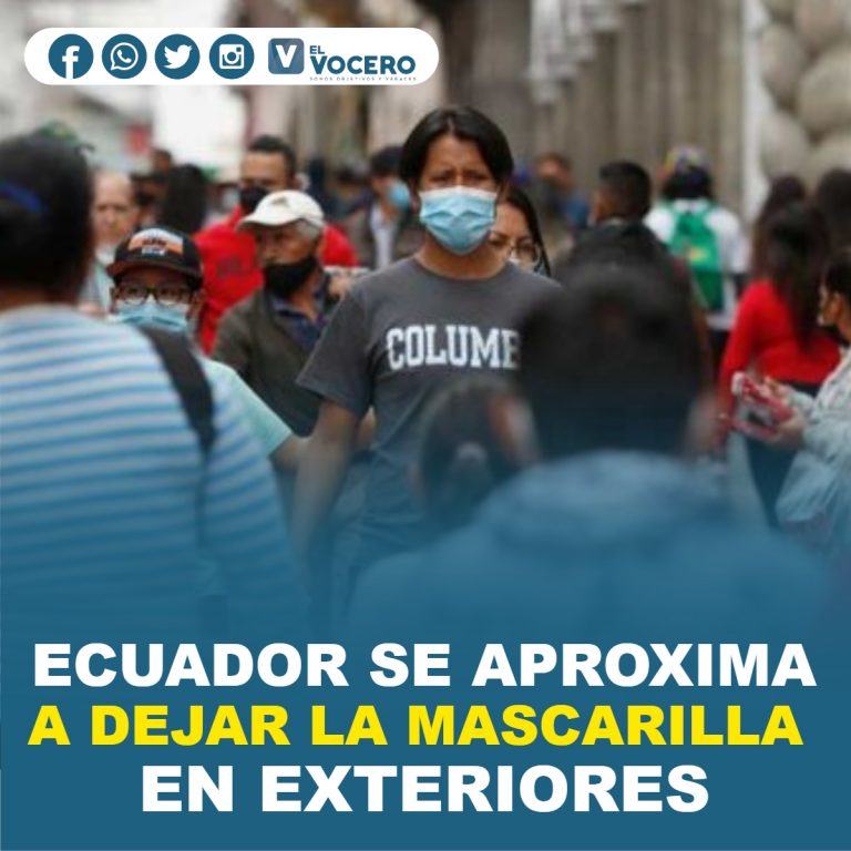 ECUADOR SE APROXIMA A DEJAR LA MASCARILLA EN EXTERIORES
