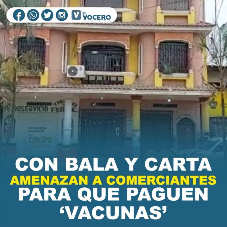 CON BALA Y CARTA AMENAZAN A COMERCIANTES PARA QUE PAGUEN ‘VACUNAS’