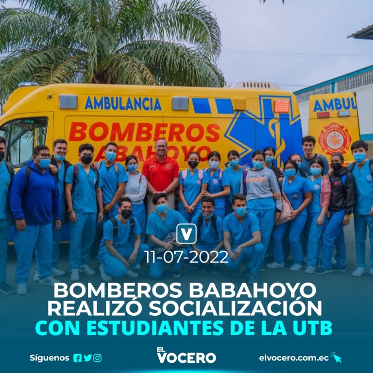 BOMBEROS BABAHOYO REALIZÓ SOCIALIZACIÓN CON ESTUDIANTES DE LA UTB
