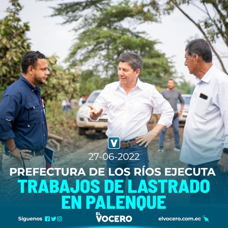 PREFECTURA DE LOS RÍOS EJECUTA TRABAJOS DE LASTRADO EN PALENQUE