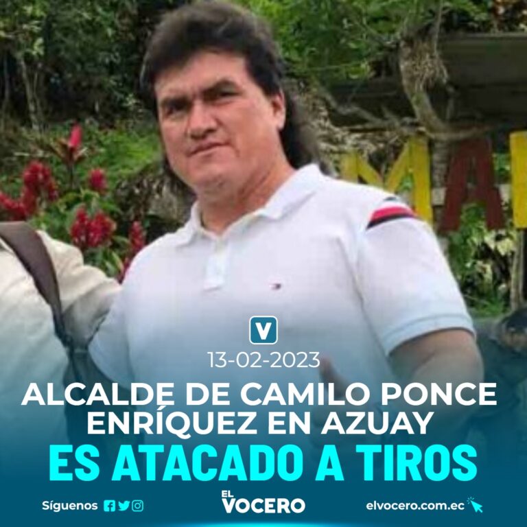 ALCALDE DE CAMILO PONCE ENRÍQUEZ EN AZUAY, ES ATACADO A TIROS